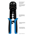 Jonard UC-4511 RJ45 & RJ11/12 Modular Pass-through Crimper with Tail Crimping Slots