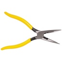Klein D203-8N Pliers, Needle Nose Side Cutters with Stripping, 8-Inch