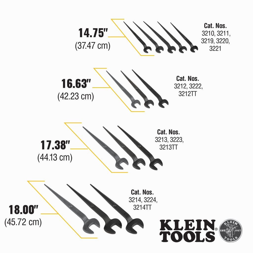 Klein 3214 Spud Wrench, 1-5/8-Inch Nominal Opening for Heavy Nut