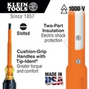 Klein 603-4-INS Insulated Screwdriver, #2 Phillips Tip, 4-Inch