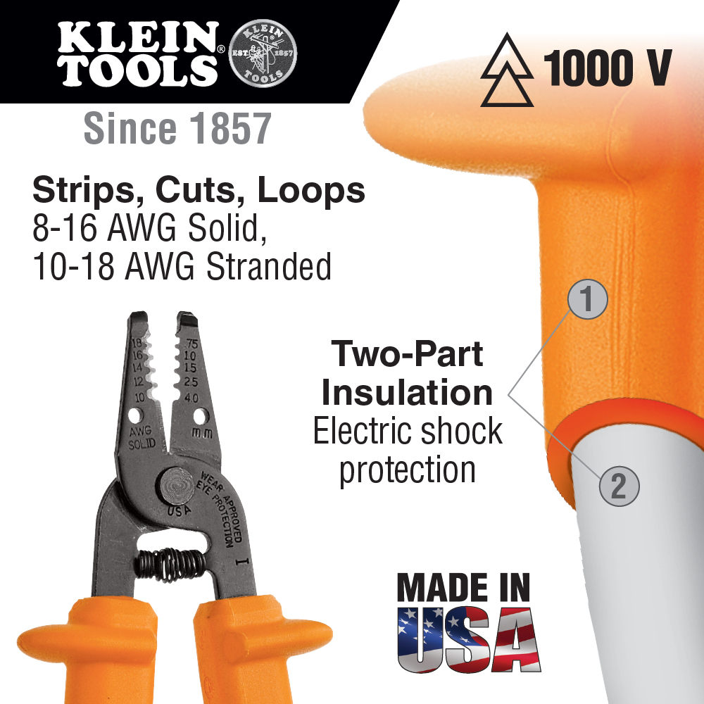 Klein 33526 Basic 1000V Insulated Tool Kit, 1000-Volt, 8-Piece