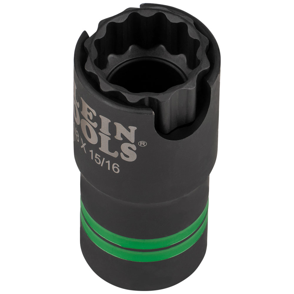 Klein 66090 2-In-1 Slotted Impact Socket Set, 12-Point, 6-Piece