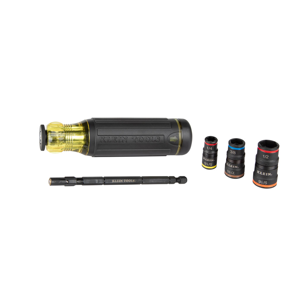 Klein 32303HD 20-in-1 Impact Driver Set with Screwdriver Bits and Flip Sockets