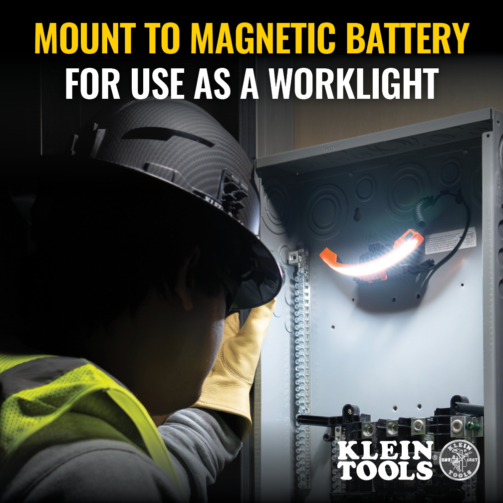 Klein Wide-Beam Headlamp with Mount for Hard Hat