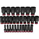 Milwaukee 29PCSHOCKWAVE Impact Duty™ 1/2" Drive Metric Deep 6 Point Socket Set
