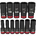Milwaukee 12PCSHOCKWAVE Impact Duty™ 1/2" Drive SAE Deep 6 Point Socket Set