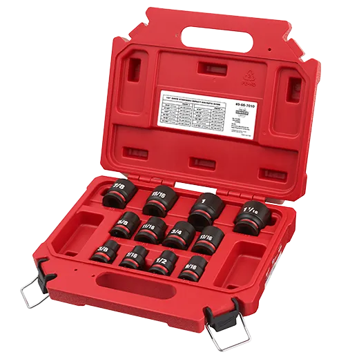 Milwaukee 12PCSHOCKWAVE Impact Duty™ 1/2" Drive SAE Standard 6 Point Socket Set