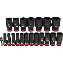 Milwaukee 19PCSHOCKWAVE Impact Duty™ 1/2" Drive SAE Deep 6 Point Socket Set