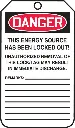 Accuform OSHA Danger Safety Tags - LOTO Tags "Danger Locked Out - Do Not Operate" Pack 25