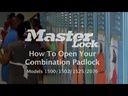 1500 Series Combination Locks: Operating Instructions