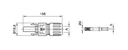 Stäubli 32.0080-UR MC4 Female Cable Coupler PV-KBT4/8II-UR, 6.05 – 8.56 mm Ø range of cable gland, 8 AWG with barrel crimp contacts