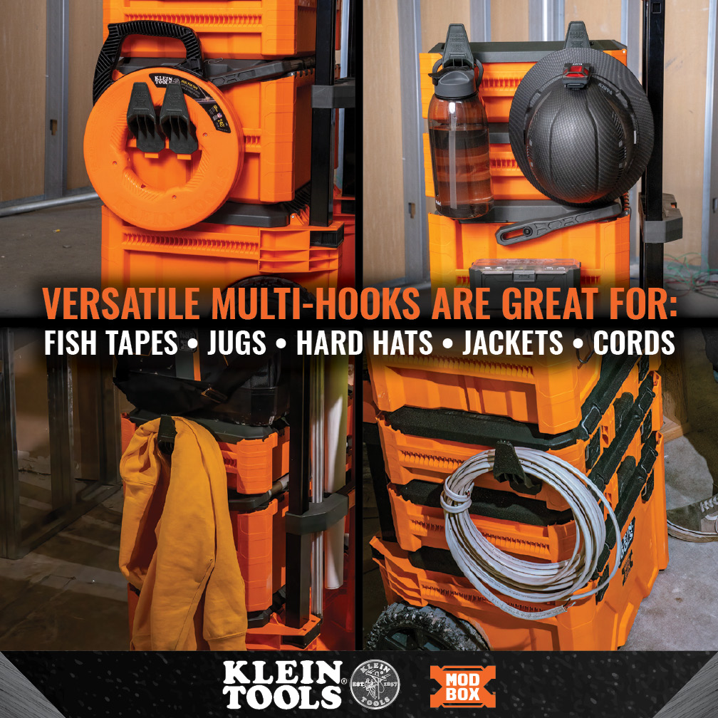 Klein 54816MB MODbox™ Multi-Hook Rail Attachment, 2-Pack