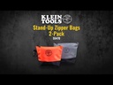 Klein 55569 Stand-Up Zipper Bags, 5-Pack