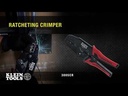 Klein 3005CR Ratcheting Crimper, 10-22 AWG - Insulated Terminals