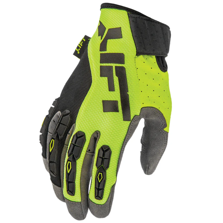 LIFT Safety HANDLER Glove (Hi-Viz)- Dual Layer Fused Silicone Palm/Fingers Large