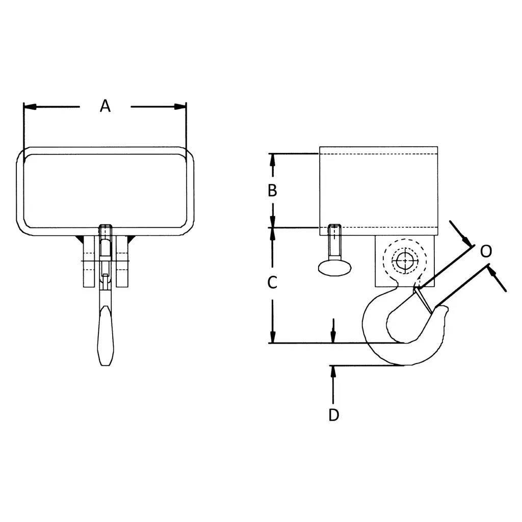 Caldwell 5F-1 1/2-4 Single Fork Hook, Fixed