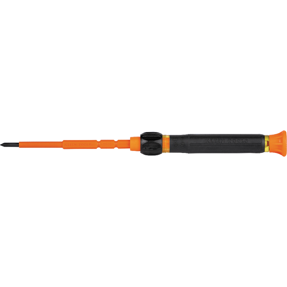 Klein 32581INS 2-in-1 Insulated Electronics Screwdriver, Phillips, Slotted Bits