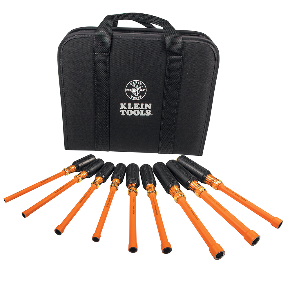 Klein 33524 Nut Driver Set, 1000V Insulated, 9-piece