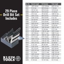Klein 53000 Regular-Point Drill-Bit Set, 29-Piece