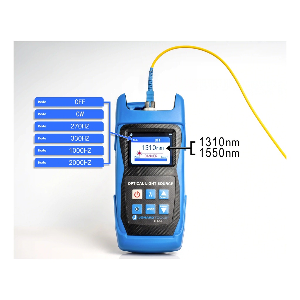 Jonard Tools FLS-50 Fiber Optic Light Source Singlemode with FC/SC/LC Adapters – product view 11