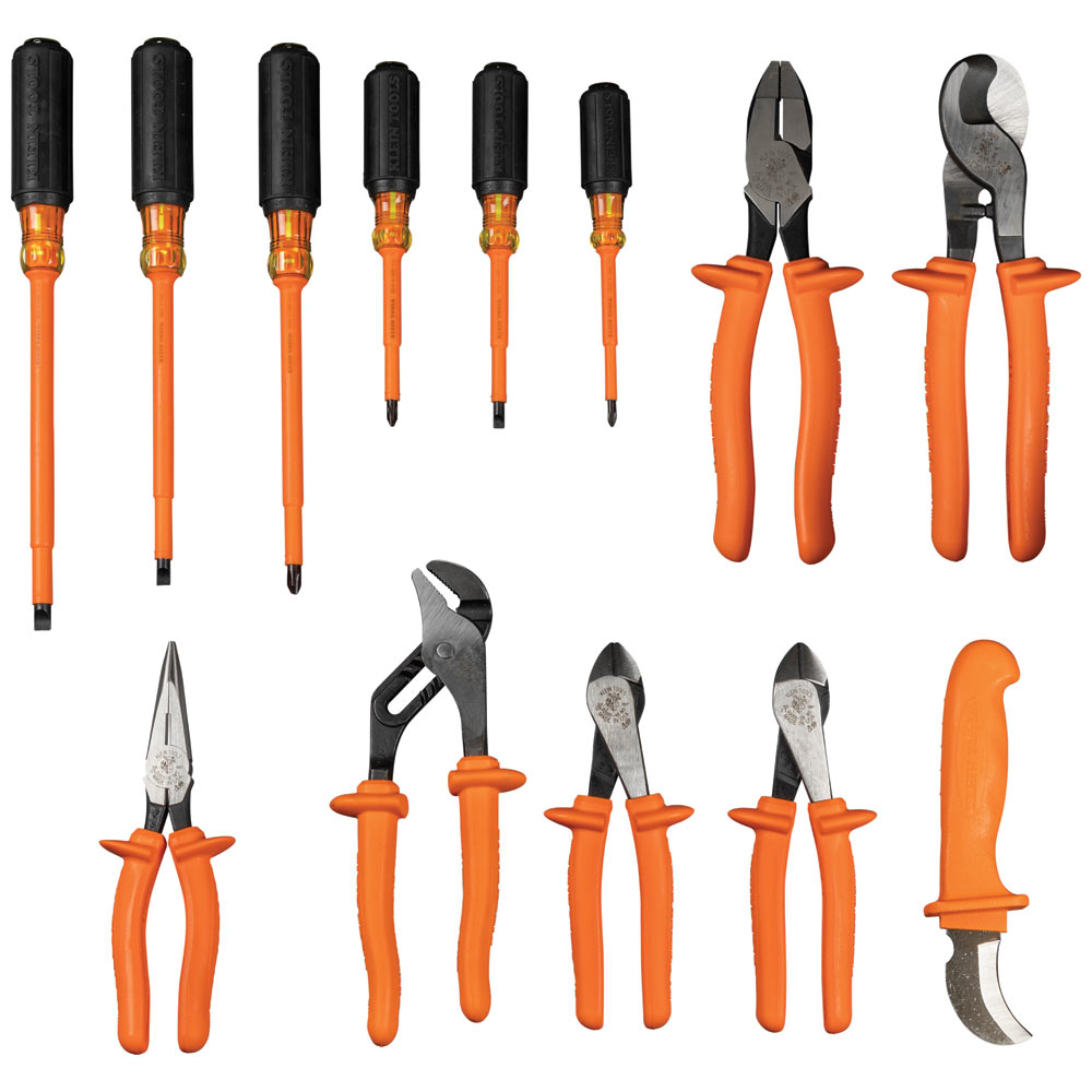 Klein 33525SC 1000V Insulated Utility Tool Kit in Roll Up Pouch, 13 Piece