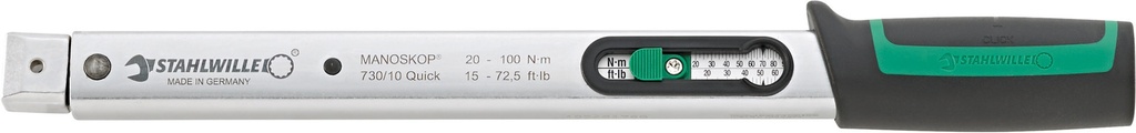 Stahlwille 730/10 QUICK TORQUE WRENCH WITH CUT-OUT, 9 x 12 mm, 20-100 Nm, 15-72,5 ft.lbs.