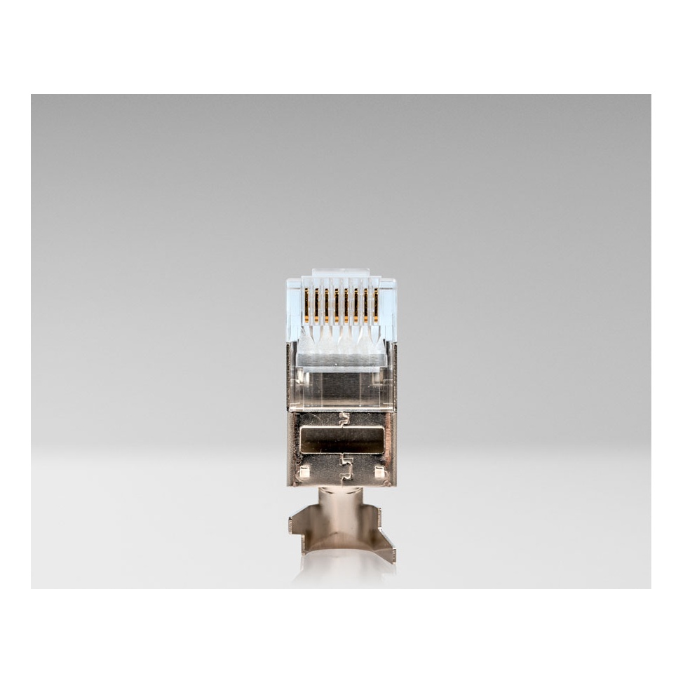 Jonard Tools RJ456A-SC Shielded RJ45 Connector with Crimp Tail for Cat6A Cable, 100 pack – product view 2