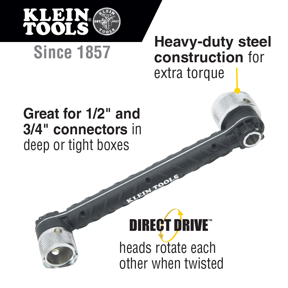 Klein 56999 Conduit Locknut Wrench, Fits 1/2-Inch, 3/4-Inch