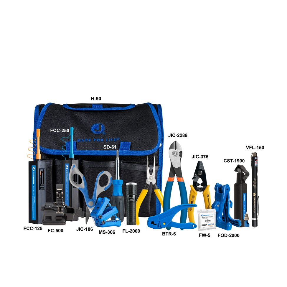 Jonard Tools TK-151 Fiber Prep Kit w/ Cleaners, Cleaver & VFL+ – feature callouts