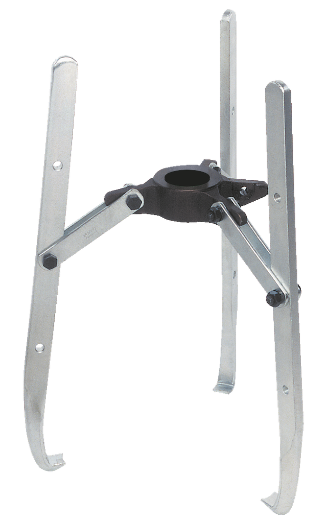 KUKKO Y10-208 3-jaw puller with swiveling extraction jaws, up to 500 mm spread, 500 mm reach depth (without hydraulic pressure cylinder)