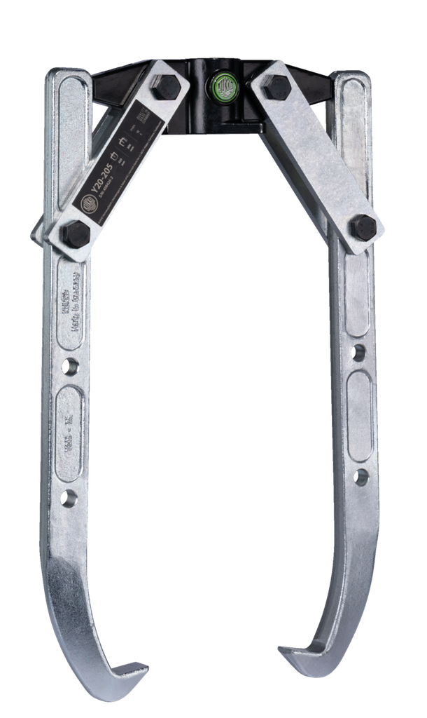 KUKKO Y50-215 2-jaw puller with swiveling jaws, up to 1.000 mm spread, 1.200 mm reach depth (without hydraulic hollow piston cylinder)