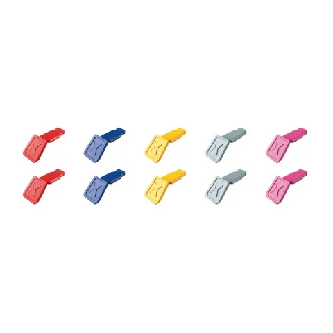 Knipex Set 10 Pc KNIPEXTEND ColorCoded Clips (Red, Blue, Yellow, Light Gray, Magenta)(00 61 10 01 SBA)