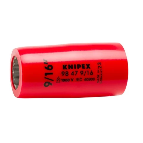 Knipex 1/2" Drive Socket-1000V Insulated 9/16" (98 47 9/16")