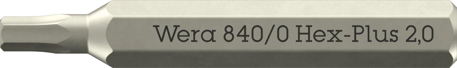 Wera 05058111001 840 Micro Bits Hex-Plus 2,0 X 30 mm