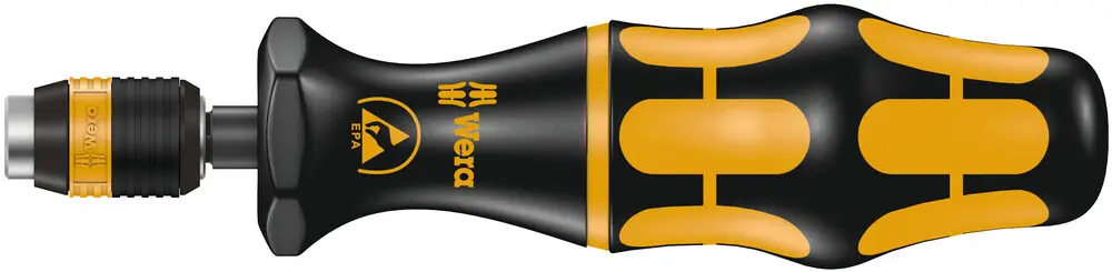 Wera 05074840010 Series 7400 ESD Kraftform Torque Screwdrivers With A Customized Factory Pre-Set Measurement Value, Handle Size 105 mm, 7460 ESD X 0.3-1.2 Nm