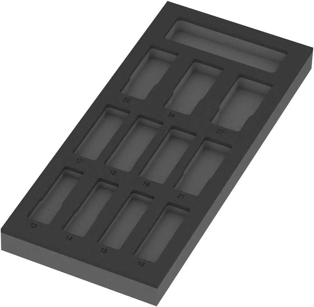 Wera 05137325001 9825 Foam Insert 8790 C Impaktor Deep Set 1, empty