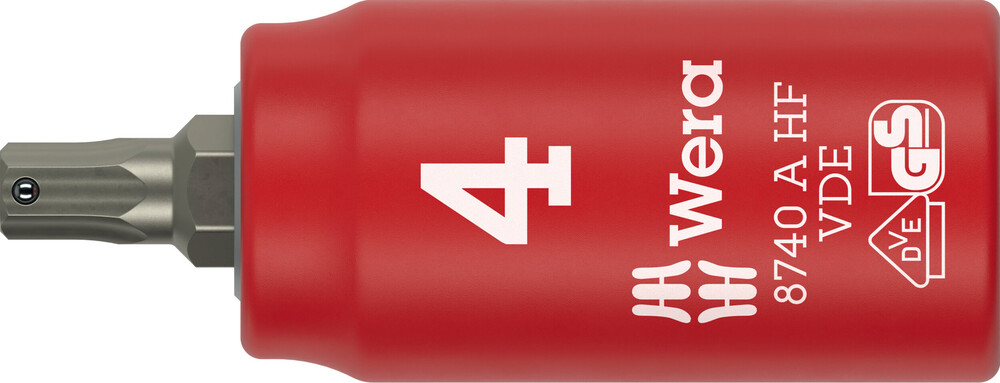 Wera 05005901001 8740 A VDE HF Zyklop Bit-Socket 1/4"; 4mm