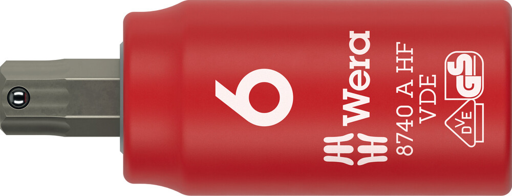 Wera 05005903001 8740 A VDE HF Zyklop Bit-Socket 1/4"; 6mm
