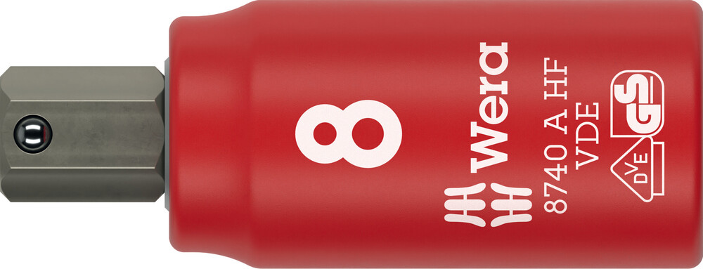 Wera 05005904001 8740 A VDE HF Zyklop Bit-Socket 1/4"; 8mm