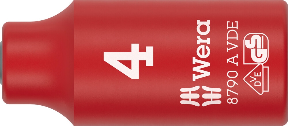 Wera 05005930001 8790 A VDE Zyklop Socket 1/4" - 4mm
