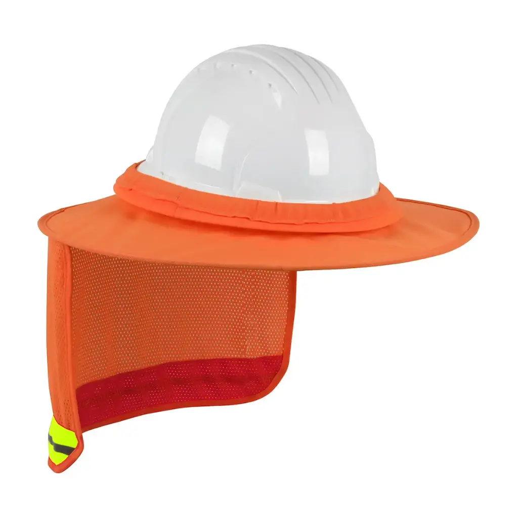 PIP EZ-Cool® FR Treated Hi-Vis Full Brim Hard Hat Visor with Neck Shade 396-851FR 