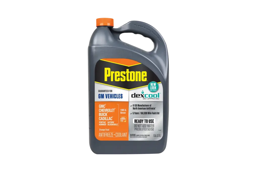 Prestone Dex-Cool® Antifreeze/Coolant Prediluted 1 Gal (Orange) Organic Acid Technology (OAT)(Compatibility OAT)