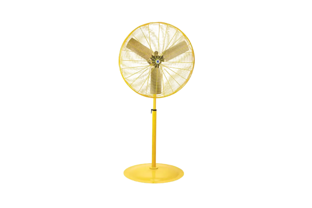 24" Oscillating Pedestal Fan, 1/2 HP, Green