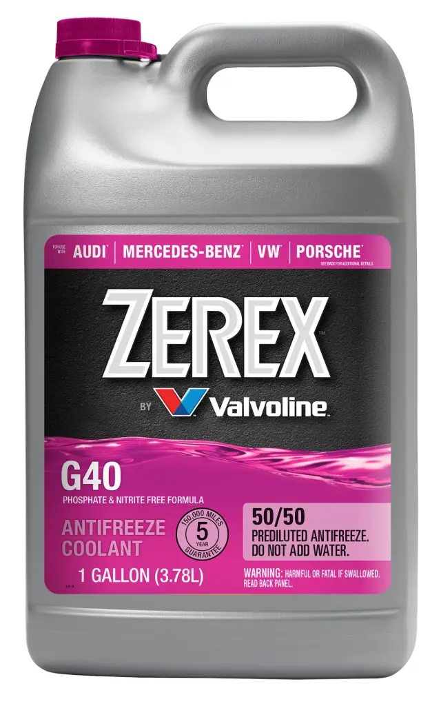 Valvoline ZEREX G40 RTU Antifreeze 1 Gal, RTU Glycol/Coolant (Pink) Si-Organic Acid Technology (Si-OAT)