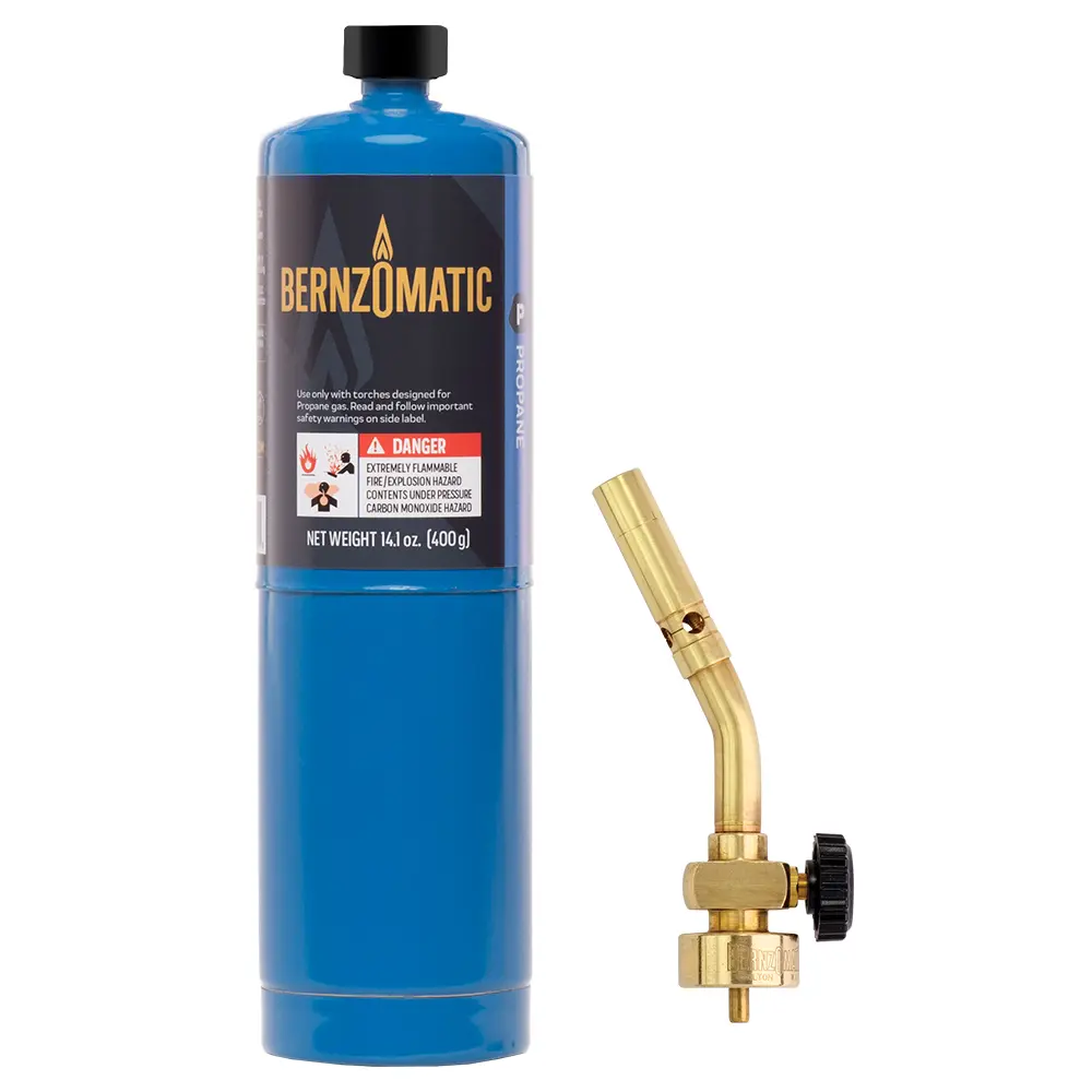 Bernzomatic® Propane Classic Brass Torch Kit, 14.1 oz Propane Cylinder, UL2317 Pencil Flame Torch