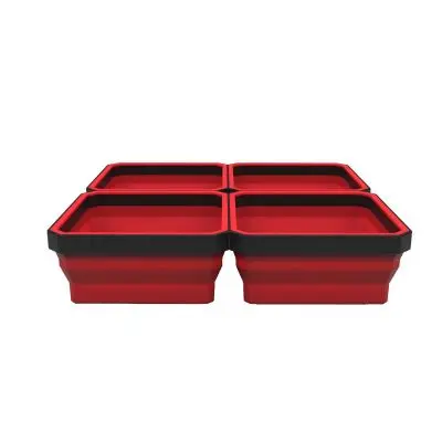 E-Z Red Quad Expandable Magnetic Parts Tray (EZTRAYS)