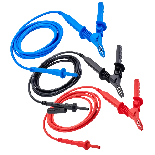 AEMC Lead – Replacement Set of 3, 10 ft 5kV safety w/clips for Megohmmeter Models 5050, 5060, 5070, & 6505
Replacement for Cat #2119.76, 2119.77, & 2119.85 (2151.30)