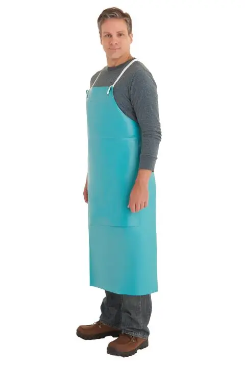 AlphaTec® 56-102 Vinyl Green Apron Heavy-Duty PVC, 33" X 49"
