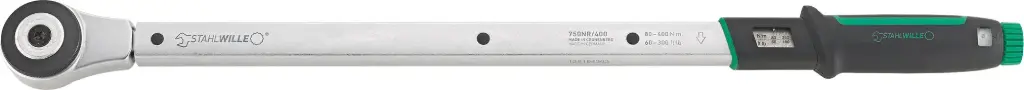 Stahlwille 3/4" Drive Torque Wrench MANOSKOP® 750NR 80-400 Nm / 60-300 ft-lb (50021006)