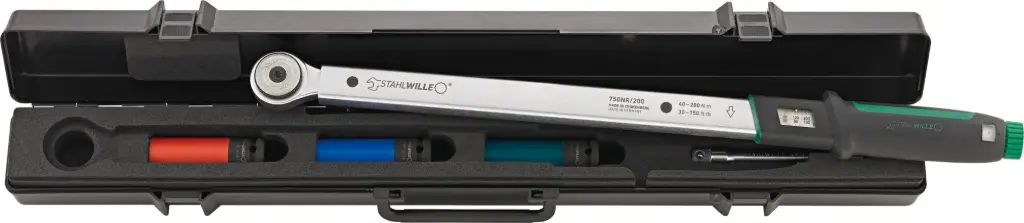 Stahlwille 1/2" Drive Wheel Change Set 750NR/200/3/1 Torque Wrench 40-200 Nm / 30-145 ft-lb (96507216)